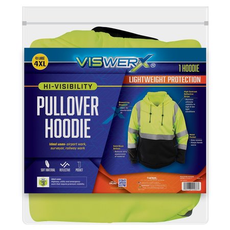 VISWERX Hi-Vis Pullover Hoodie - ANSI CL2 4XL 127-22037